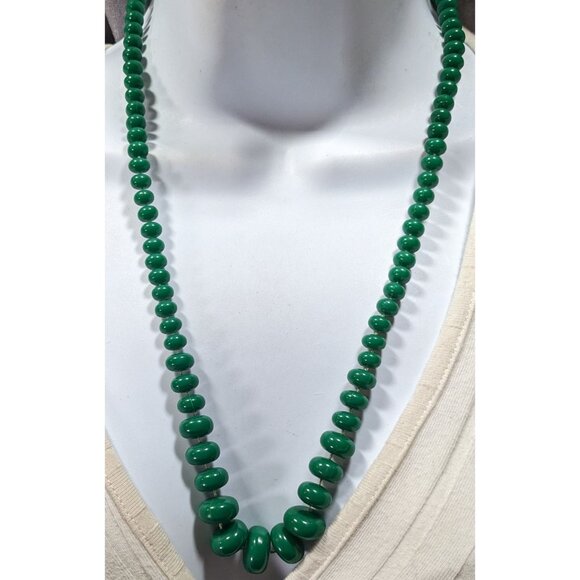 Retro Casual Green Plastic Beaded Necklace - Picture 4 of 6
